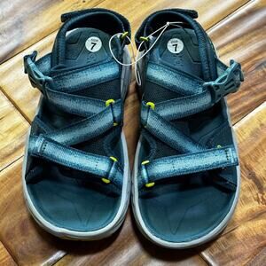 HOKA Men’s Size 7 Open-Toe Teal Hiking All-Terrain Adventure Sandals